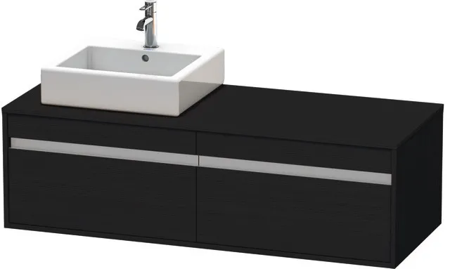 Duravit Waschtischunterschrank wandhängend „Ketho“ 140 × 42,6 × 55 cm Eiche Schwarz Duravit Waschtischunterschrank wandhängend „Ketho“ 140 × 42,6 × 55 cm Eiche Schwarz