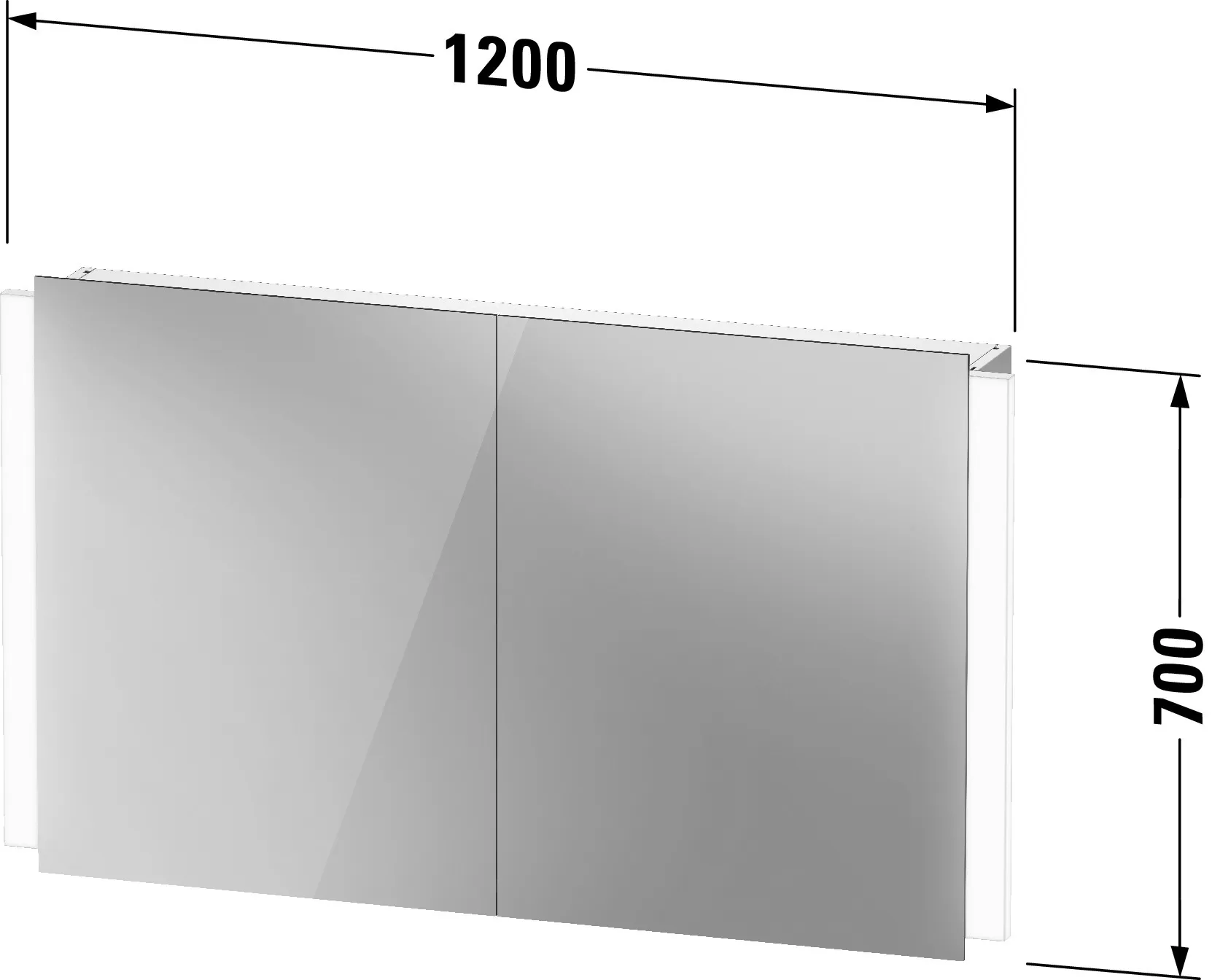 Duravit Spiegelschrank „Ketho.2“ 120 × 70 × 15,7 cm