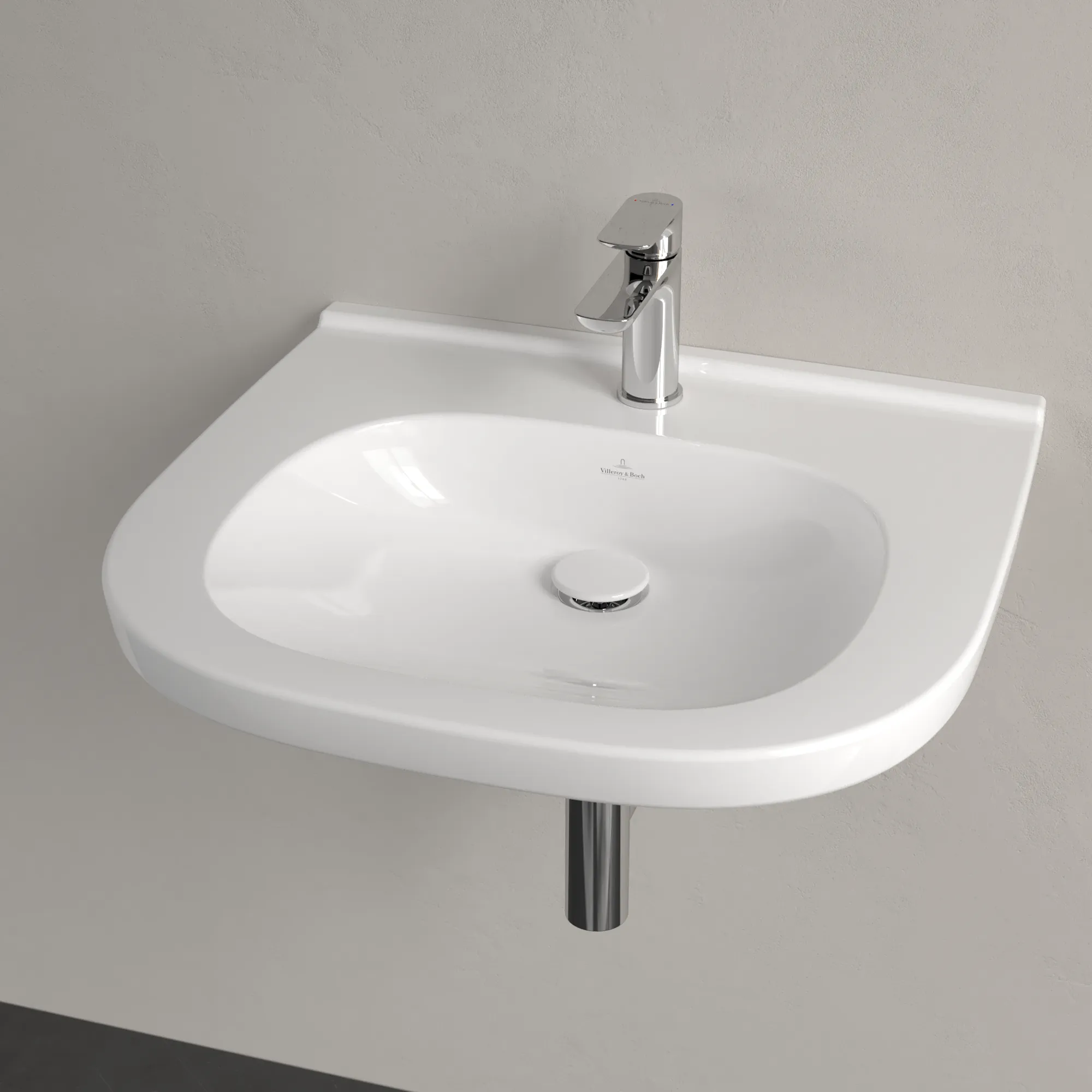 Villeroy & Boch Wandwaschbecken ViCare, oval, 600x550x195 mm, weiß Alpin AntiBac CeramicPlus, barrierefrei, unterfahrbar