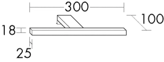 Burgbad Aufsatzleuchte Zubehör Serie ACDJ030, LED, 5 W, 4000 K, Chrom glänzend, IP44, 18 x 305 x 160 mm Burgbad Aufsatzleuchte Zubehör Serie ACDJ030, LED, 5 W, 4000 K, Chrom glänzend, IP44, 18 x 305 x 160 mm