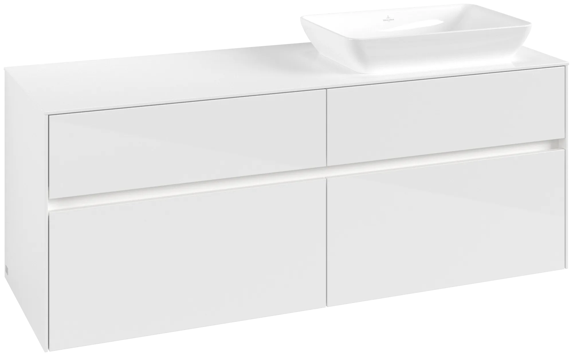 Villeroy & Boch Collaro Waschbeckenunterschrank C118B0, 1400x548x500mm, Glossy White