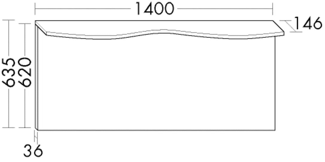 burgbad Spiegel „Sinea3.0“ 1400 × 615 mm