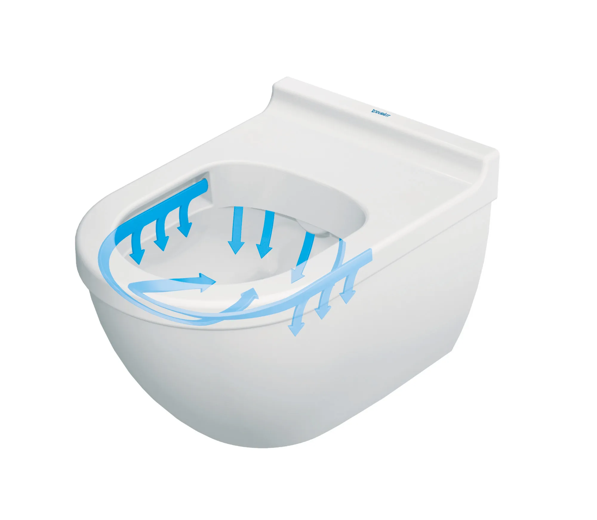 Wand-Tiefspül-WC „Starck 3“ 36,5 × 37,5 × 54 cm, Befestigung verdeckt, ohne Spülrand Wand-Tiefspül-WC „Starck 3“ 36,5 × 37,5 × 54 cm, Befestigung verdeckt, ohne Spülrand