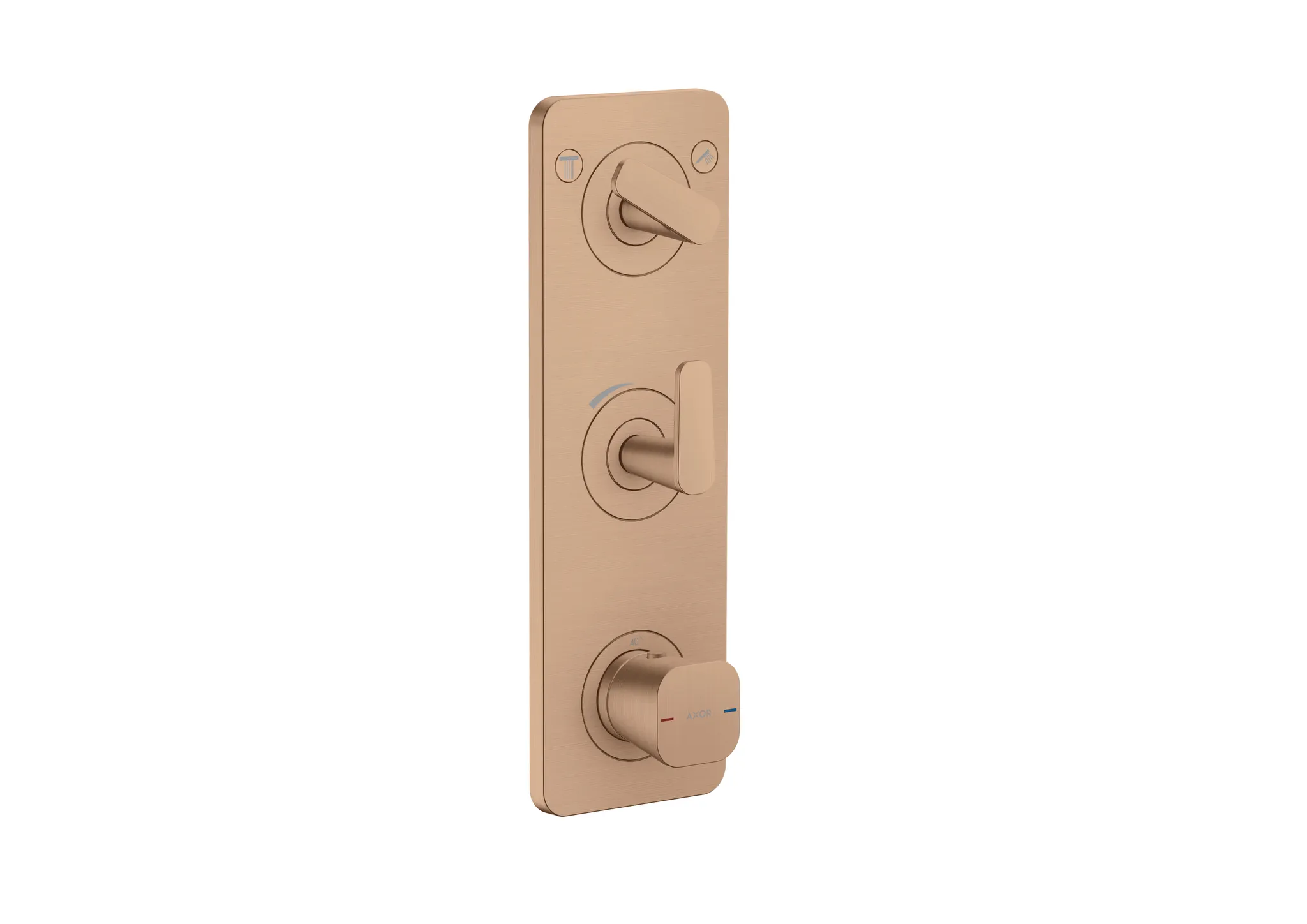 Hansgrohe Unterputz-Armatur „Axor Citterio C“ Ausladung 0 mm in Brushed Red Gold