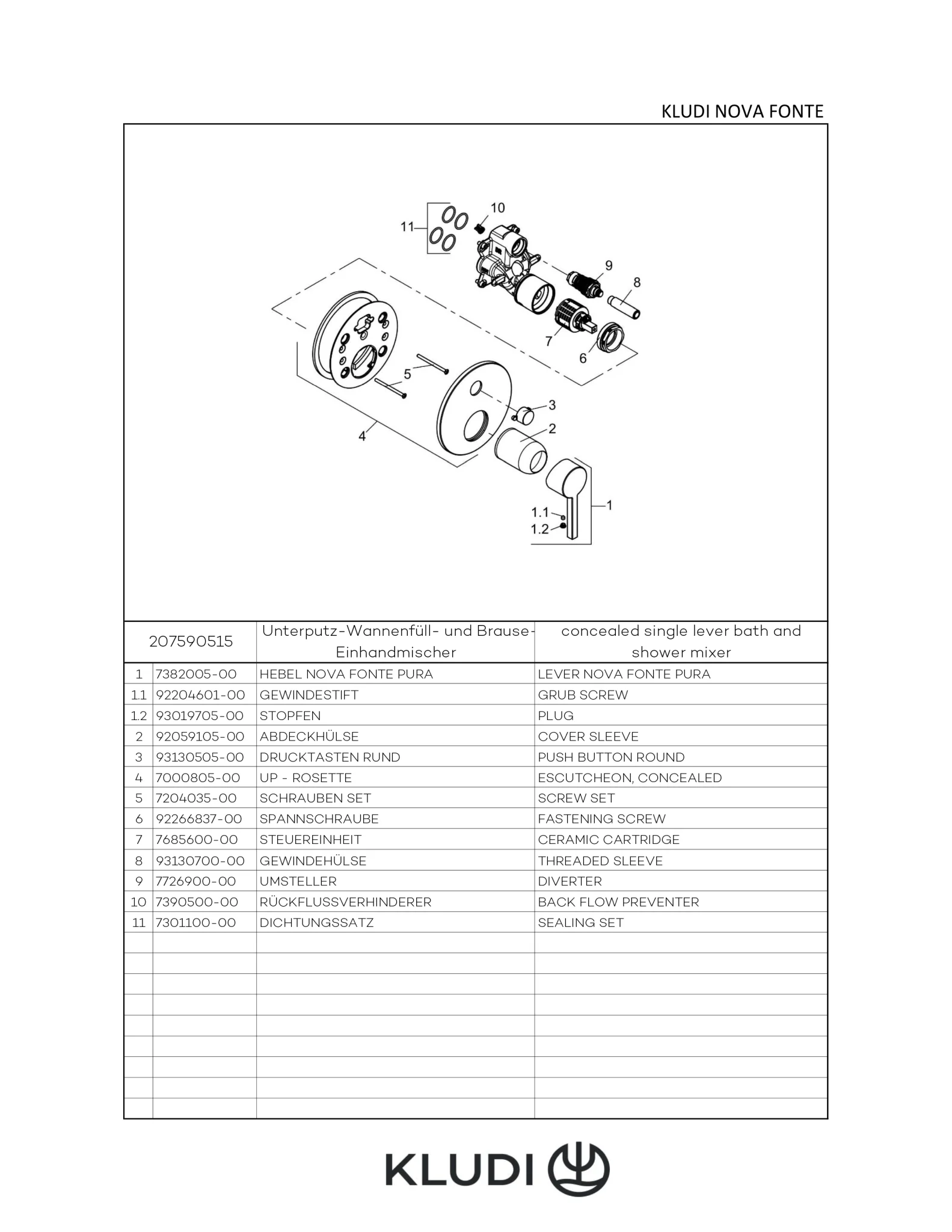 Kludi NOVA FONTE UP-Wannenfüll- und Brause-Einhandmischer, chrom, PUSH&SWITCH Druckumsteller, Wandmontage, für Unterputzkörper Kludi SLIM.BOXX Kludi NOVA FONTE UP-Wannenfüll- und Brause-Einhandmischer, chrom, PUSH&SWITCH Druckumsteller, Wandmontage, für Unterputzkörper Kludi SLIM.BOXX