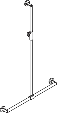 HEWI Haltegriff „System 900“ in Weiß tiefmatt / Hellgrau matt, Befestigung verdeckt HEWI Haltegriff „System 900“ in Weiß tiefmatt / Hellgrau matt, Befestigung verdeckt