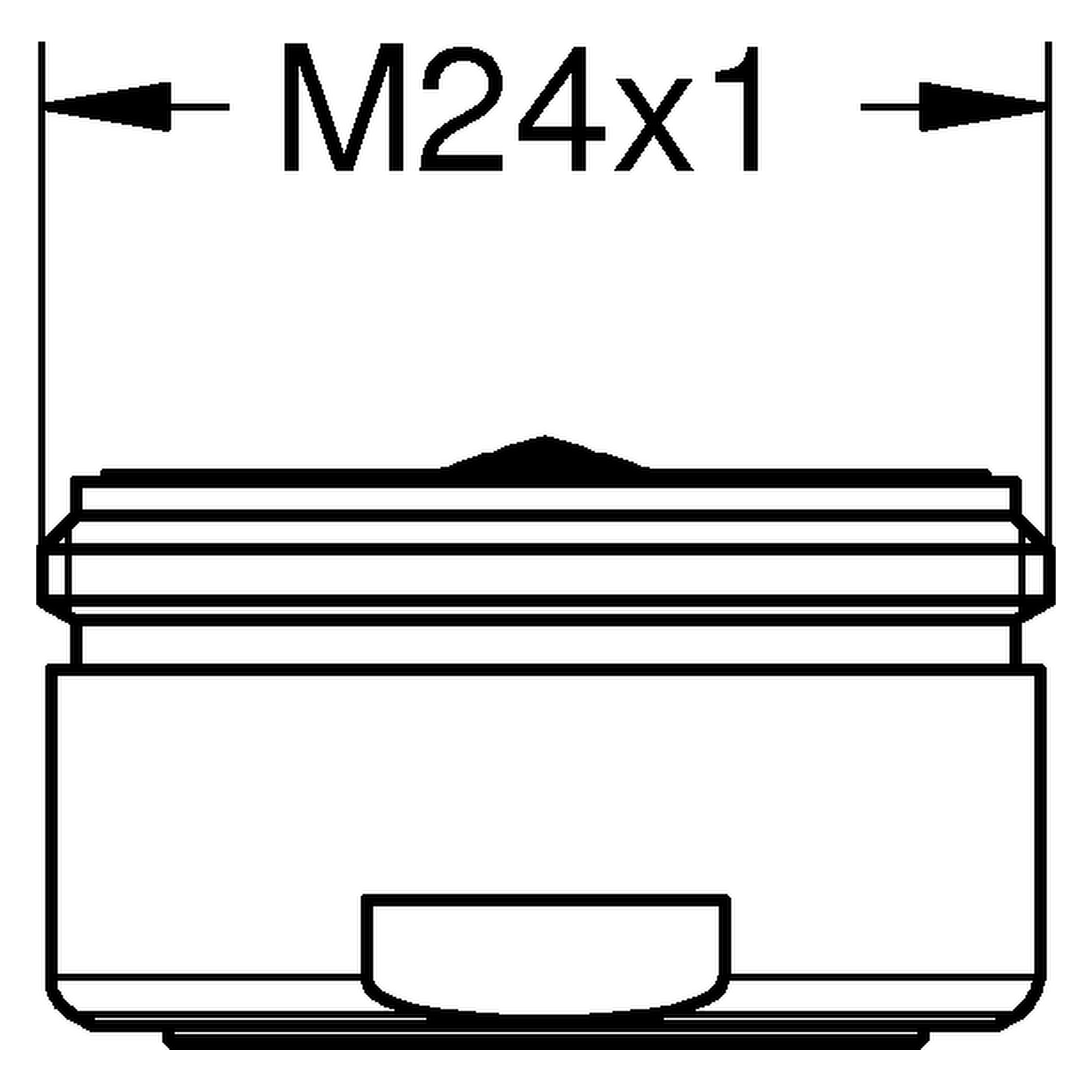 Mousseur 13941, Außengewinde, M 24 × 1, Durchflussklasse D, 34,8 - 37,8 l/min bei 3 bar, chrom
