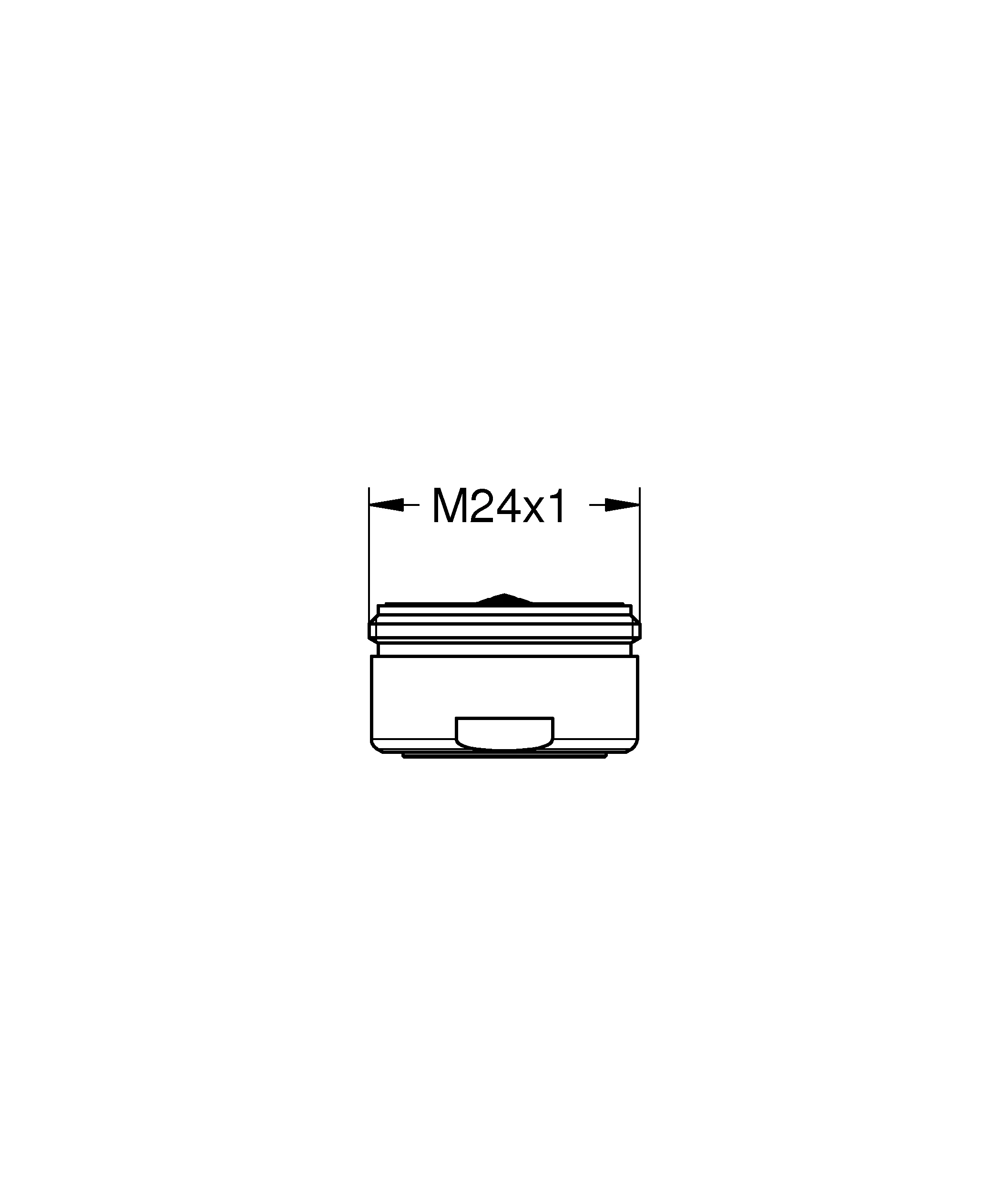 Mousseur 13941, Außengewinde, M 24 × 1, Durchflussklasse D, 34,8 - 37,8 l/min bei 3 bar, chrom