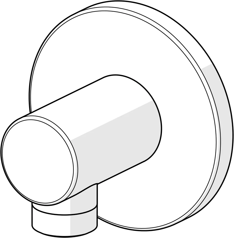 Hansa Wandanschlussbogen Hansa 5118 Rosette rund G1⁄2 DN15 Chrom