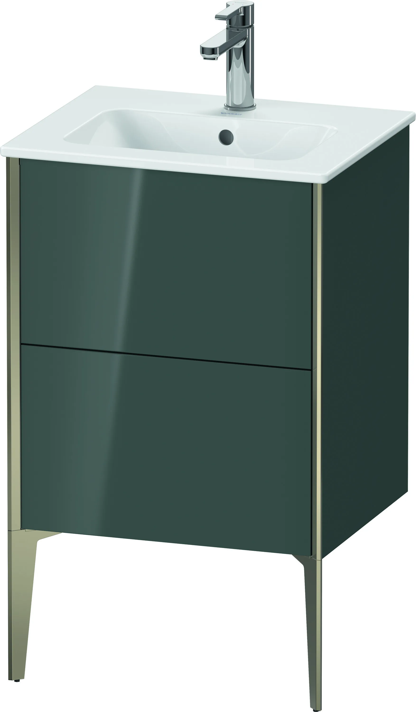 Duravit Waschtischunterschrank bodenstehend „XViu“ 51 × 59,4 × 42 cm in Dolomiti Grey Hochglanz