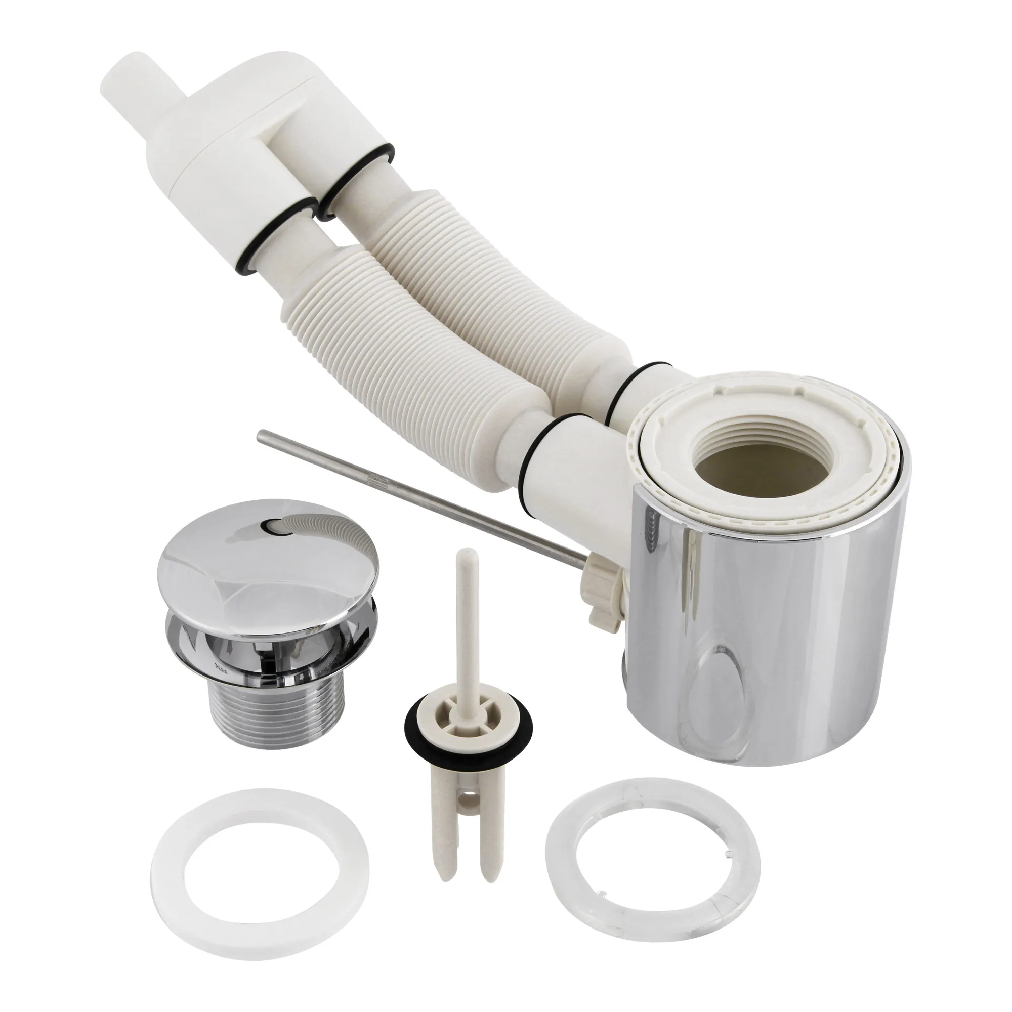 Ideal Standard Ablaufgarnitur Simply U, Chrom, für Waschtisch, mit Überlauf Ideal Flow