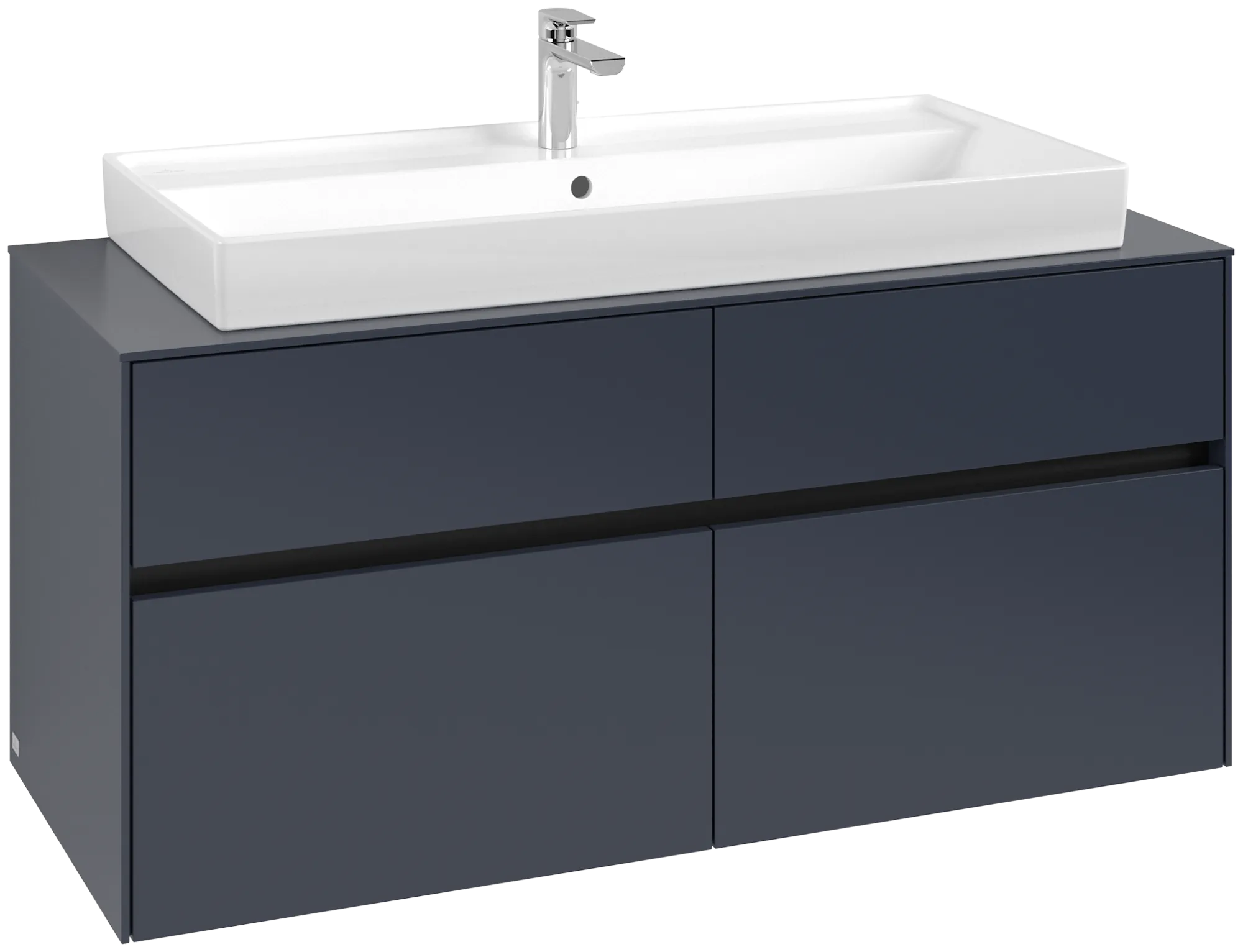 Villeroy & Boch Waschtischunterschrank „Collaro“ 1200 × 548 × 500 mm Marine Blue, ohne Beleuchtung, für Becken mittig