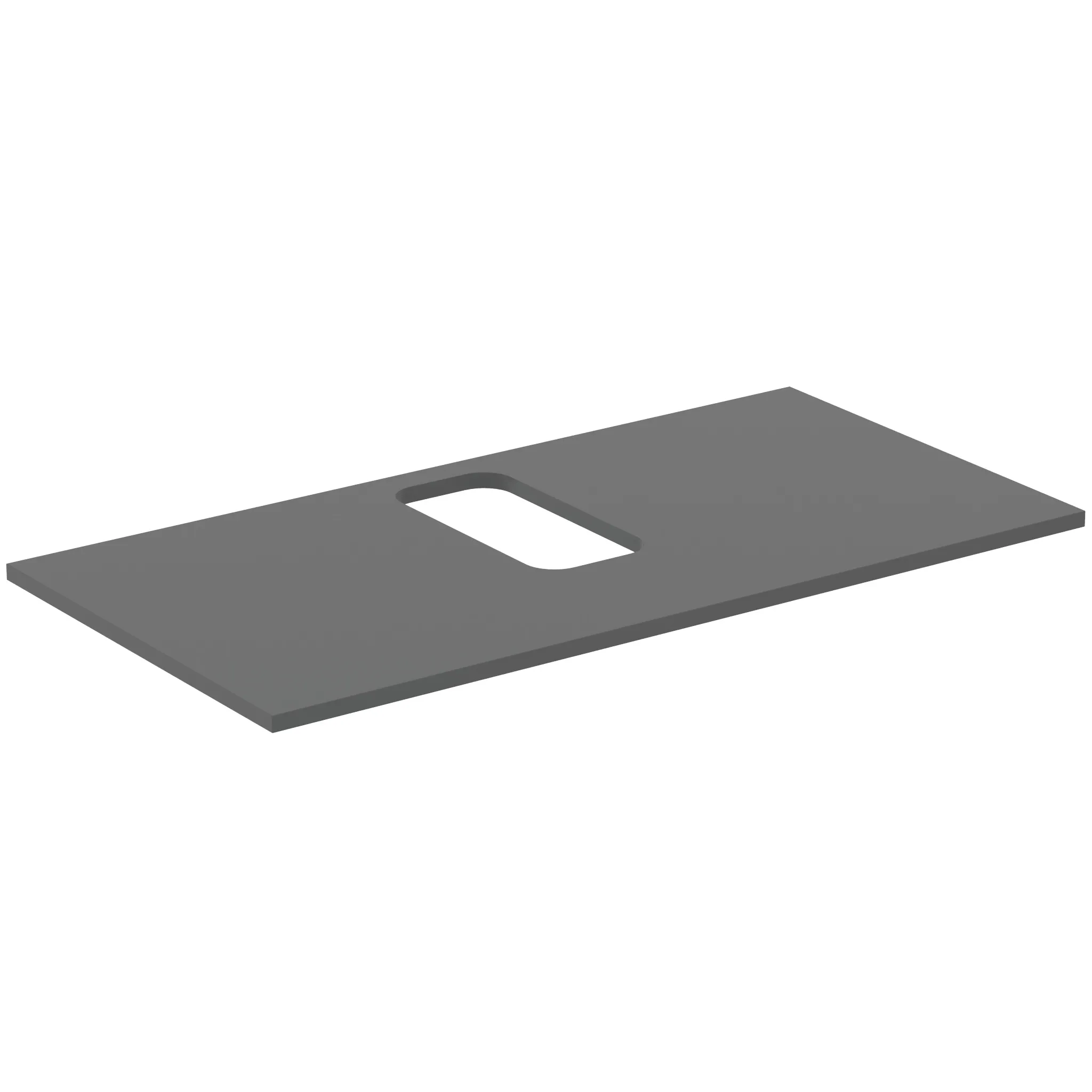 Waschtischplatte i.life B mittiger Ausschnitt für ein Wand-Waschtisch 1002x507x18mm Weiß matt