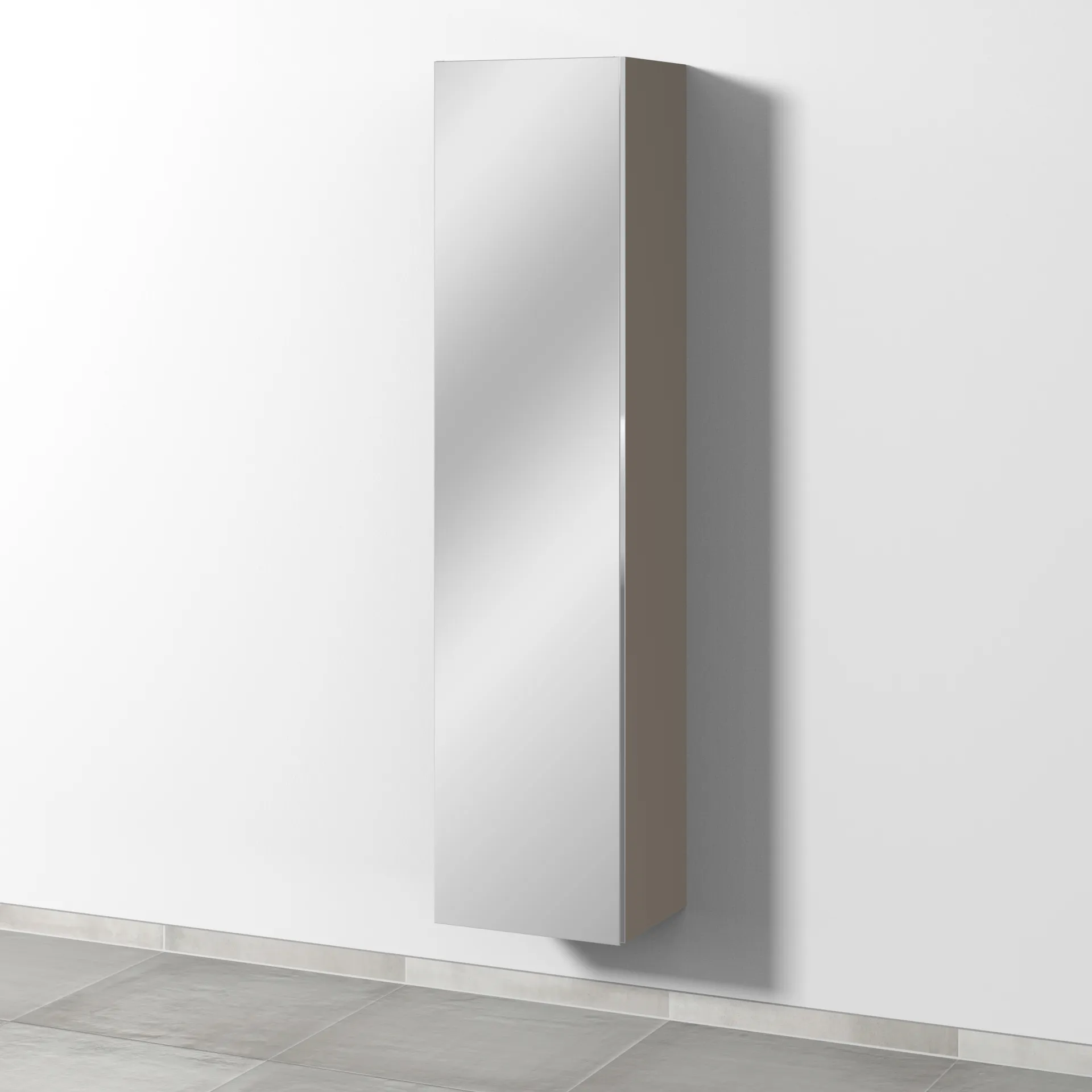 Sanipa Hochschrank „3way“ 400 × 1700 × 336 mm Anschlag links, in Sandgrau (matt), Anschlag links Sanipa Hochschrank „3way“ 400 × 1700 × 336 mm Anschlag links, in Sandgrau (matt), Anschlag links