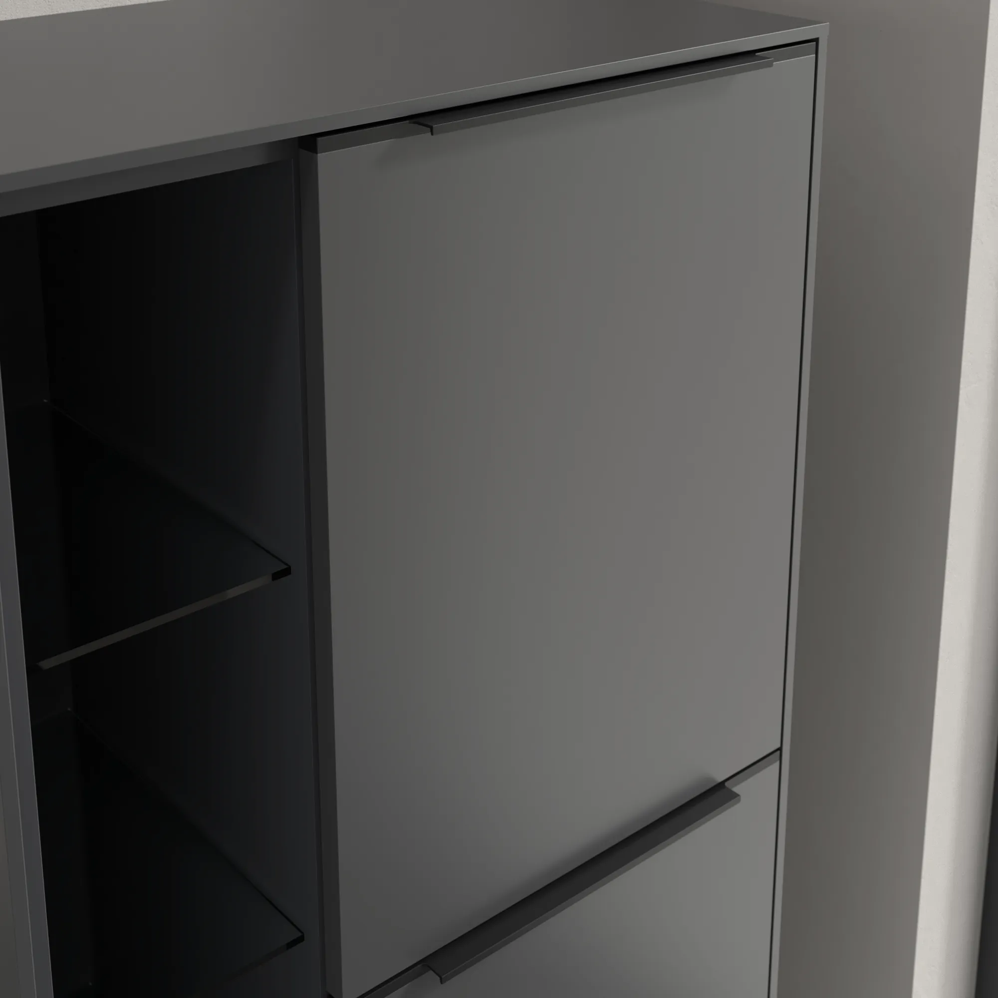 Villeroy & Boch Subway 3.0 Mittelschrank C59901, 574 x 1200 x 362 mm, Anschlag rechts, Graphite Villeroy & Boch Subway 3.0 Mittelschrank C59901, 574 x 1200 x 362 mm, Anschlag rechts, Graphite