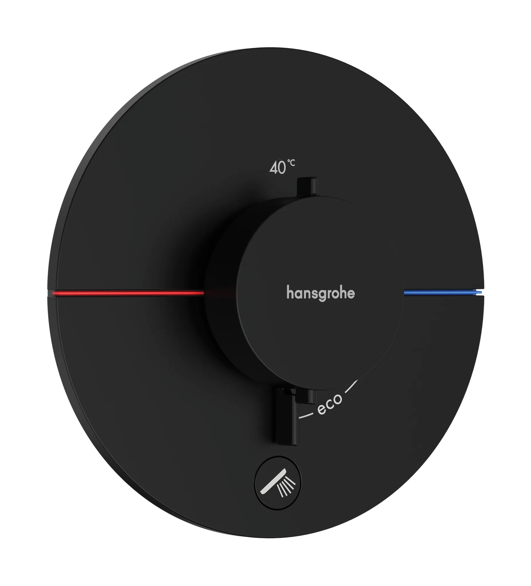 Hansgrohe ShowerSelect Comfort S Thermostat Unterputz für 1 Verbraucher und einen zusätzlichen Abgang, Mattschwarz Hansgrohe ShowerSelect Comfort S Thermostat Unterputz für 1 Verbraucher und einen zusätzlichen Abgang, Mattschwarz
