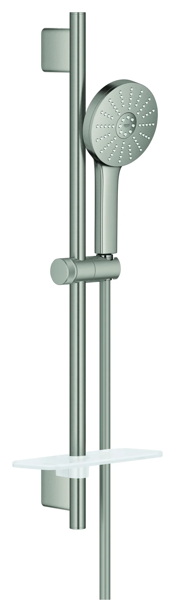 Grohe Brausestangenset Euphoria 120 supersteel, 600 mm, 3 Strahlarten: Rain, Jet, Booster