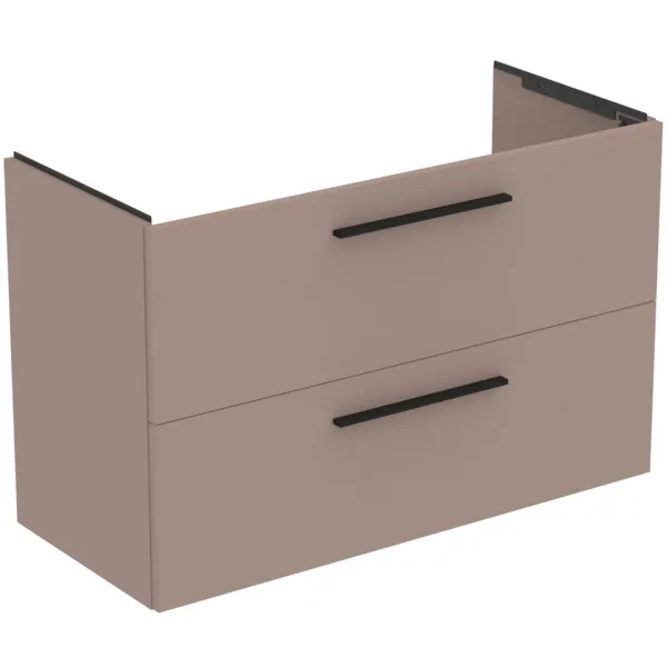 Möbelpaket i.life A mit Waschtisch 100cm und Unterschrank mit chrom Griff Weiß matt