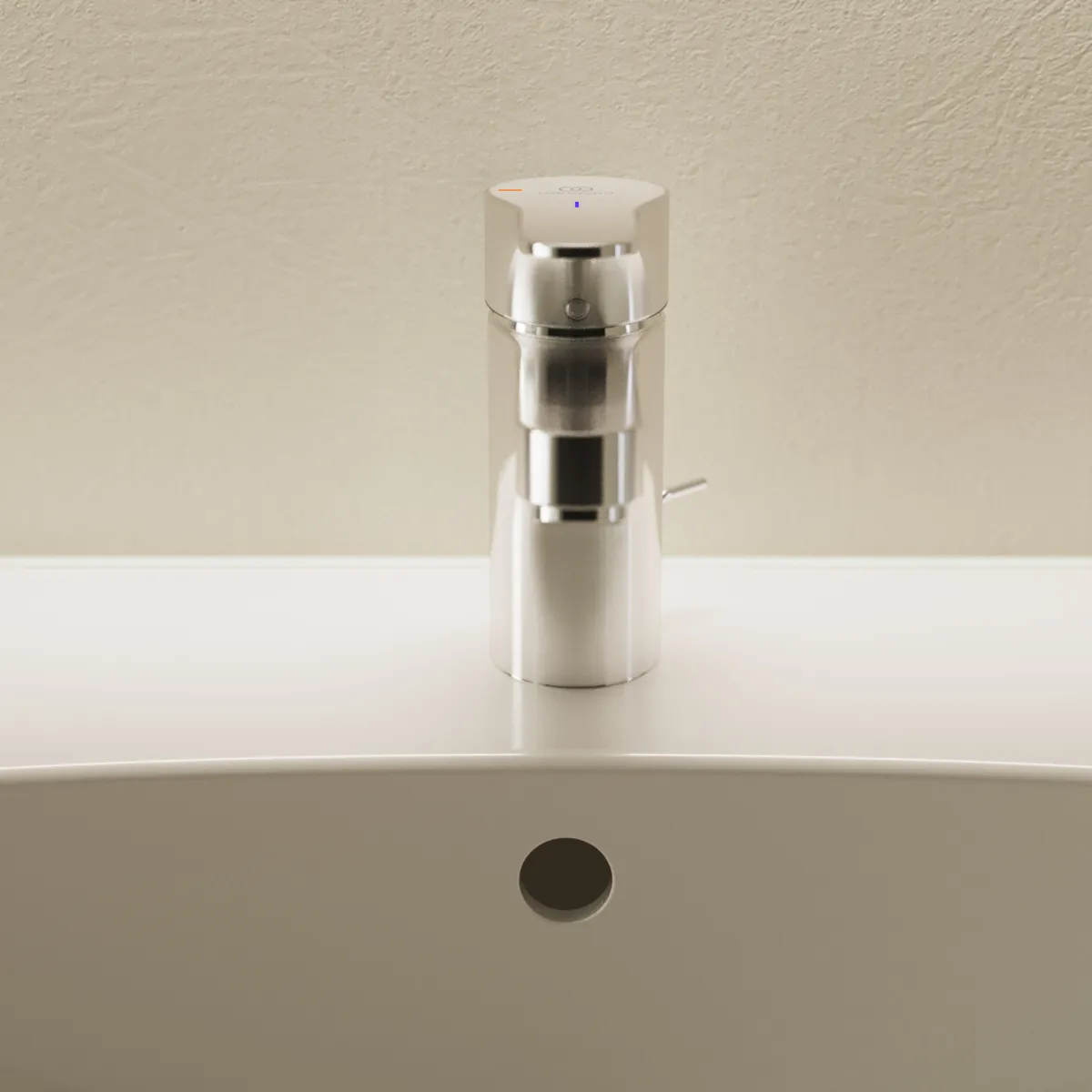 Waschtischarmatur H80 Cerabase BlueStart mit Metall-Ablaufgarnitur Ausladung 106mm Chrom Waschtischarmatur H80 Cerabase BlueStart mit Metall-Ablaufgarnitur Ausladung 106mm Chrom