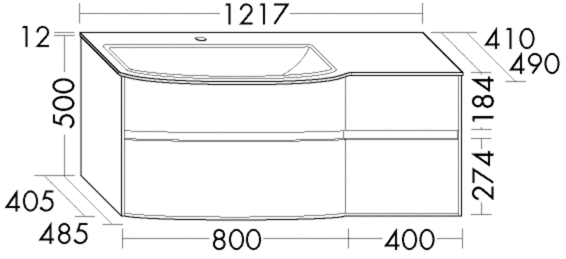 burgbad rc40Solitaire Keramik-Waschtisch Sys K1 inkl. Waschtischunterschrank, 659x308mm, H: 512mm burgbad rc40Solitaire Keramik-Waschtisch Sys K1 inkl. Waschtischunterschrank, 659x308mm, H: 512mm