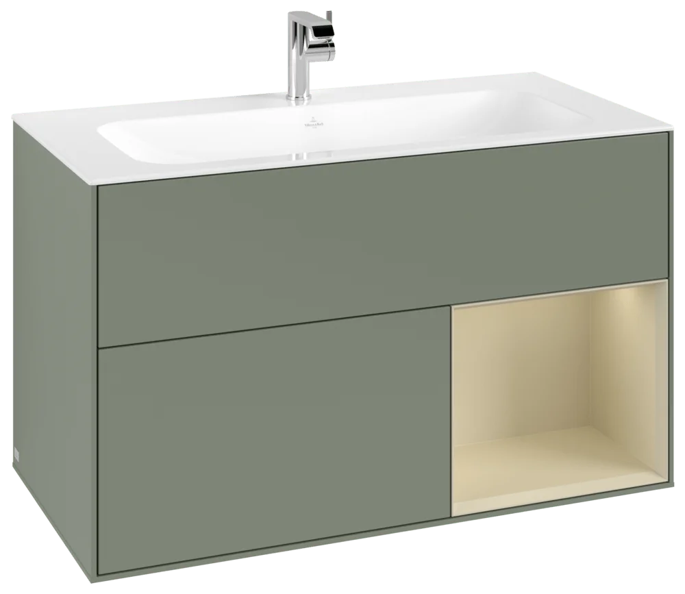 Villeroy & Boch Finion Waschbeckenunterschrank F04 996x591x498mm Olive Matt / Silk Grey Villeroy & Boch Finion Waschbeckenunterschrank F04 996x591x498mm Olive Matt / Silk Grey