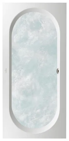 Villeroy & Boch Whirlwanne „Oberon“ mit Whirlsystem „Combipool Comfort“ rechteck 190 × 90 cm, Mittelablauf in Weiß Alpin