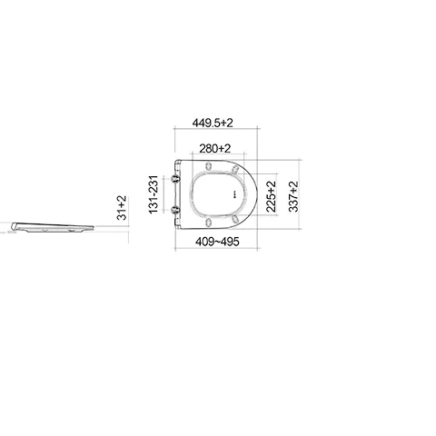Kludi-RESA D Urea-Soft-Close Slim WC-Sitz mit Absenkautomatik und Quick-Release, weiß glänzend, Maße: 434 x 358 mm Kludi-RESA D Urea-Soft-Close Slim WC-Sitz mit Absenkautomatik und Quick-Release, weiß glänzend, Maße: 434 x 358 mm