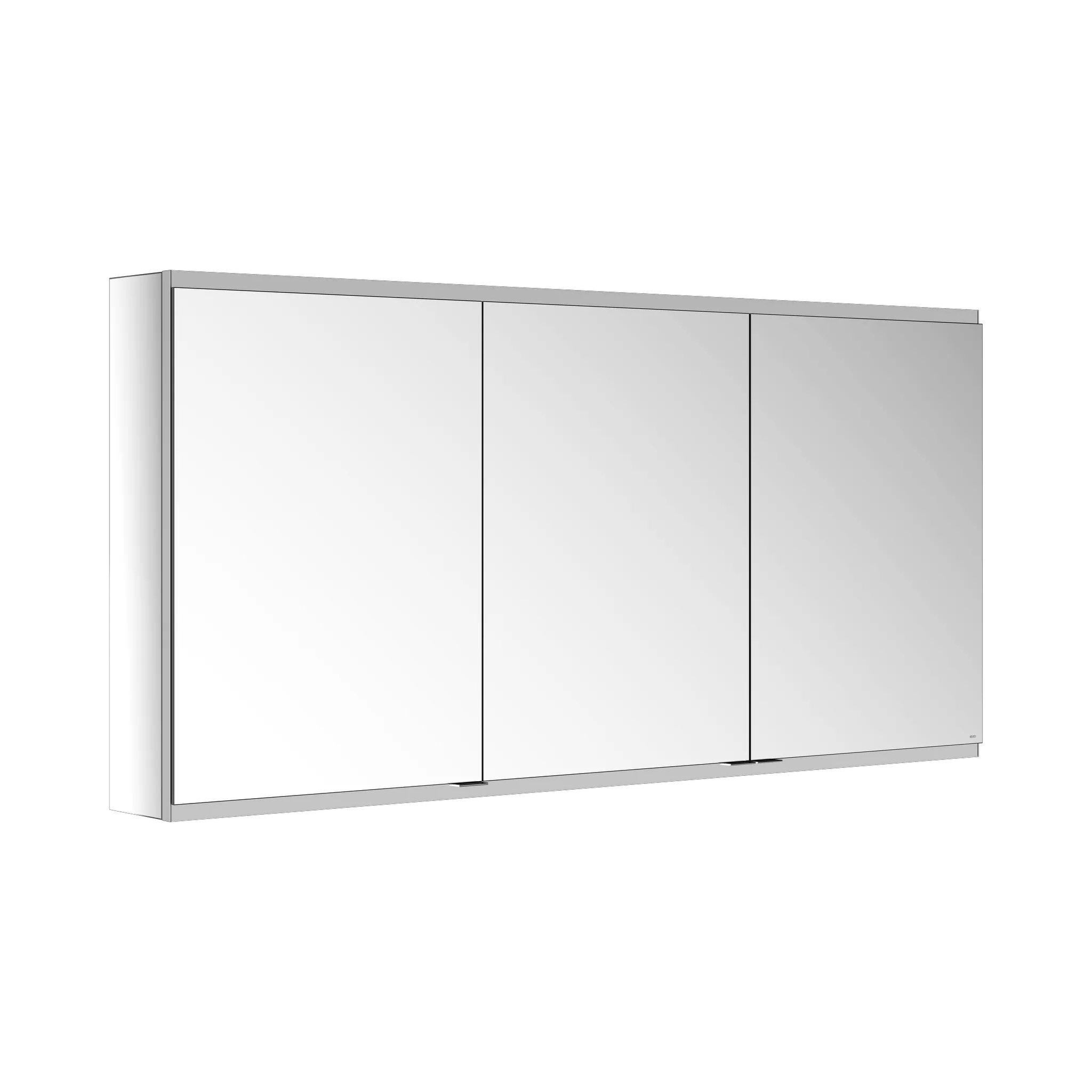 KEUCO Wandvorbau Spiegelschrank 3-türig „Royal Modular 2.0“ in Silber (eloxiert), Aufputz, ohne Beleuchtung 1500 × 700 × 160 mm
