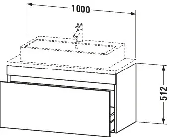 Duravit Waschtischunterschrank wandhängend „DuraStyle“ 100 × 51,2 × 47,8 cm Duravit Waschtischunterschrank wandhängend „DuraStyle“ 100 × 51,2 × 47,8 cm