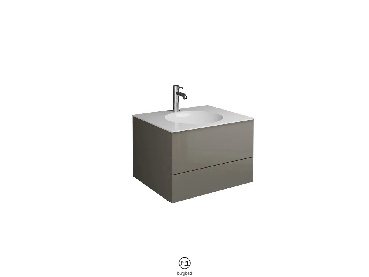 burgbad Coco HGL Waschtisch Set SFHR060 Mineralguss 505x606x406