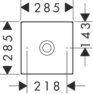 AXOR Suite Waschbecken & Badewannen Aufsatzwaschtisch 285/285 ohne Hahnloch und Überlauf Chrom