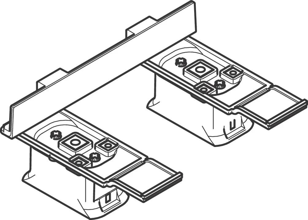 Hansgrohe AXOR Universal Softsquare Adapterset Chrom - Montage für Seifenschale/Ablage und Papierrollenhalter auf Reling