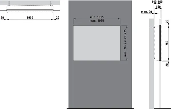 Einbaurahmenset FRAME 25 passend zu Spiegelschrank H408603