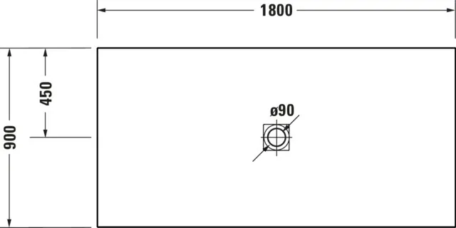 Duravit rechteck Duschwanne „Sustano“ 180 × 90 cm in Cream Matt