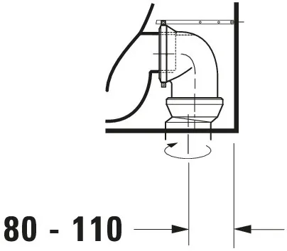 Stand-Tiefspül-WC back to wall „Starck 2“ 37 × 40 × 57 cm