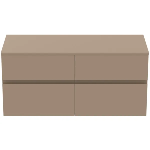 Ideal Standard Waschtischunterschrank Finesse ohne Ausschnitt, 1202x505x558mm, 4 Auszüge, Greige matt Ideal Standard Waschtischunterschrank Finesse ohne Ausschnitt, 1202x505x558mm, 4 Auszüge, Greige matt
