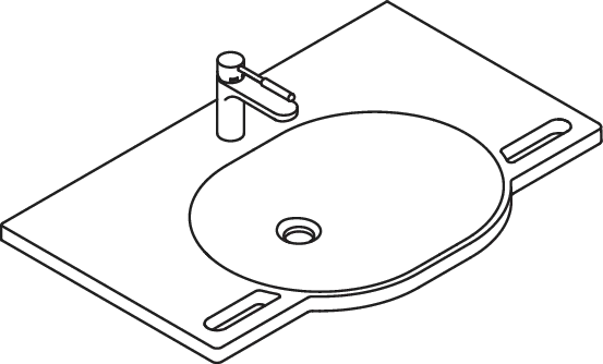 HEWI Produktset Waschtisch und Armatur, PG87, alpinweiß, B: 850 mm, T: 550 mm HEWI Produktset Waschtisch und Armatur, PG87, alpinweiß, B: 850 mm, T: 550 mm