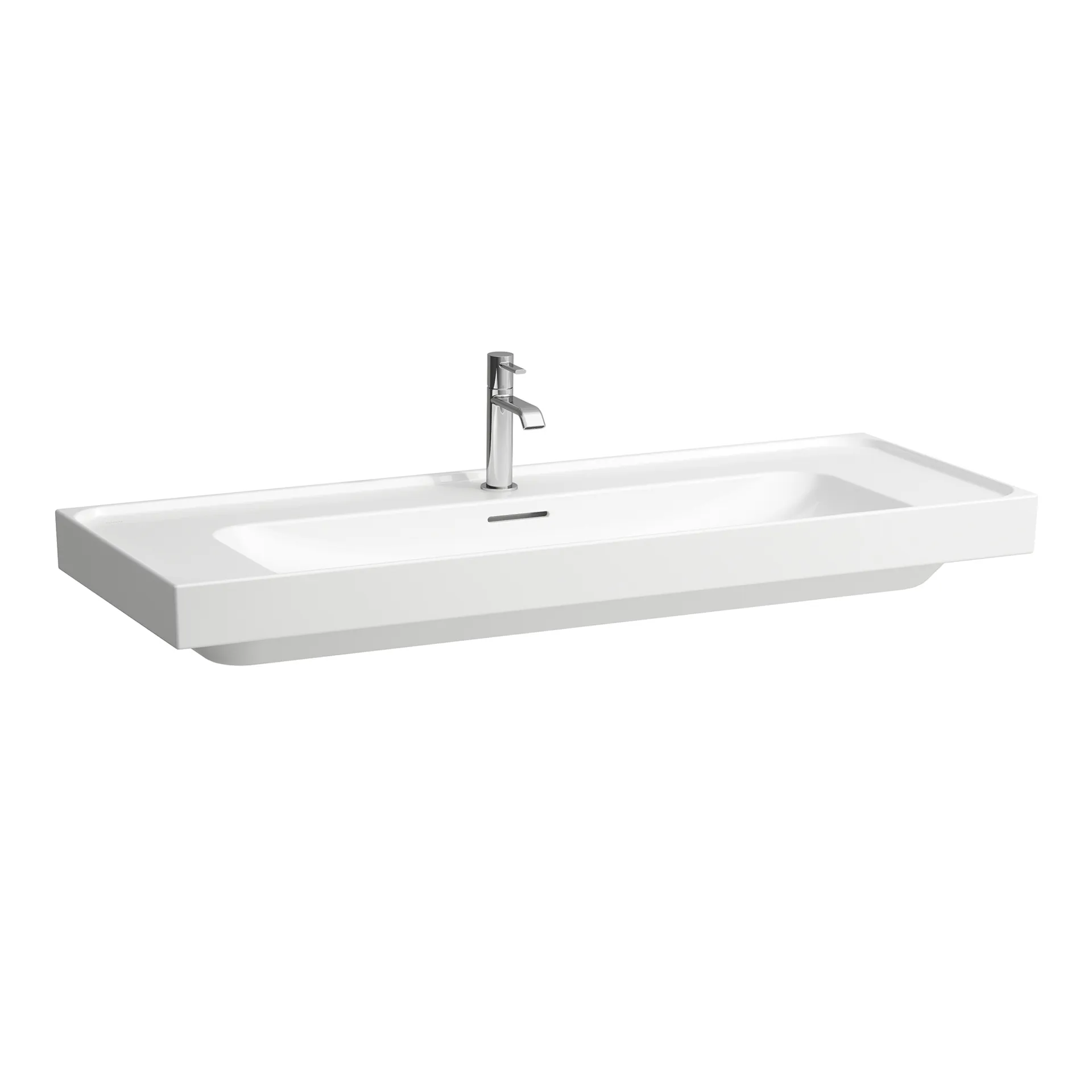 Waschtisch, MEDA, 460x1200x160, Ablage links und rechts, 1 Hahnloch mit Überlauf, weiß Waschtisch, MEDA, 460x1200x160, Ablage links und rechts, 1 Hahnloch mit Überlauf, weiß