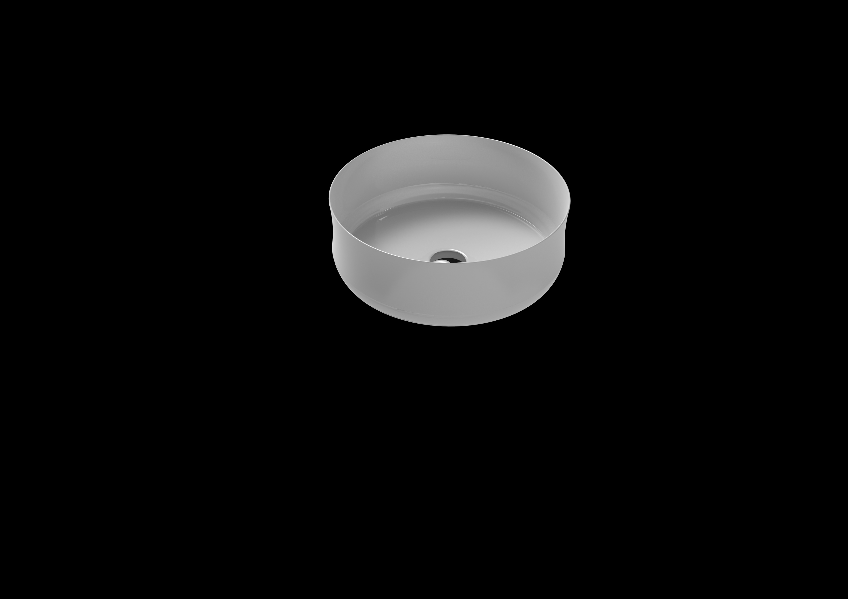 Waschtischschale „Ming“ ⌀ 40 cm in alpinweiß mit Perl-Effekt