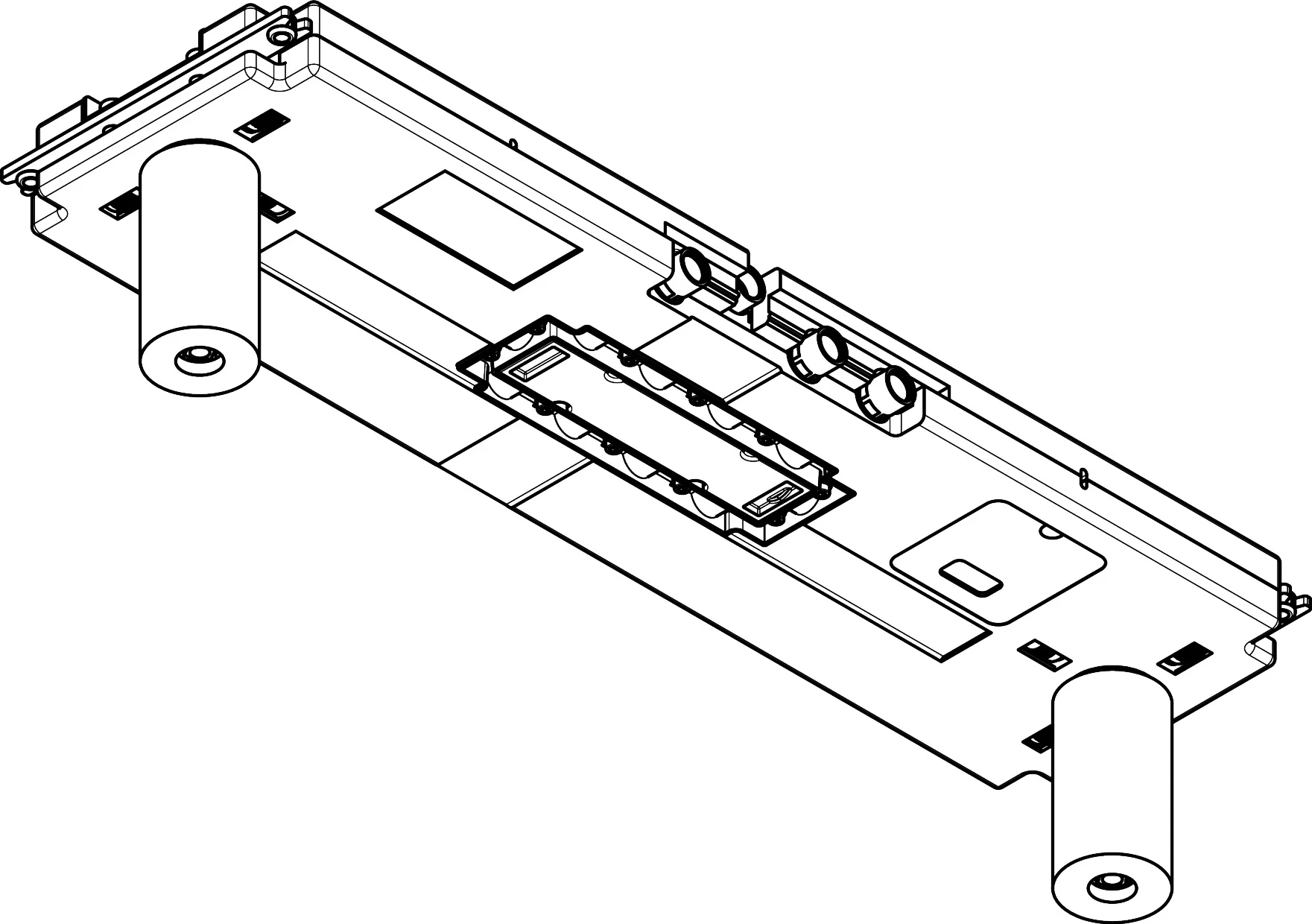 Hansgrohe AXOR ShowerSolutions Grundkörper für ShowerHeaven 1200/300 4jet mit Lichtmodul, schallentkoppelt, Einbautiefe 75–155 mm, Anschluss Rp ½