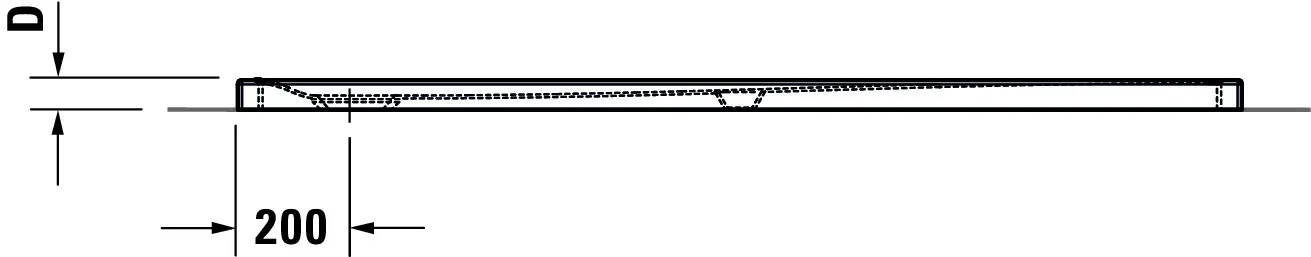 Duravit rechteck Duschwanne „Tempano“ 170 × 70 cm ohne Antislip