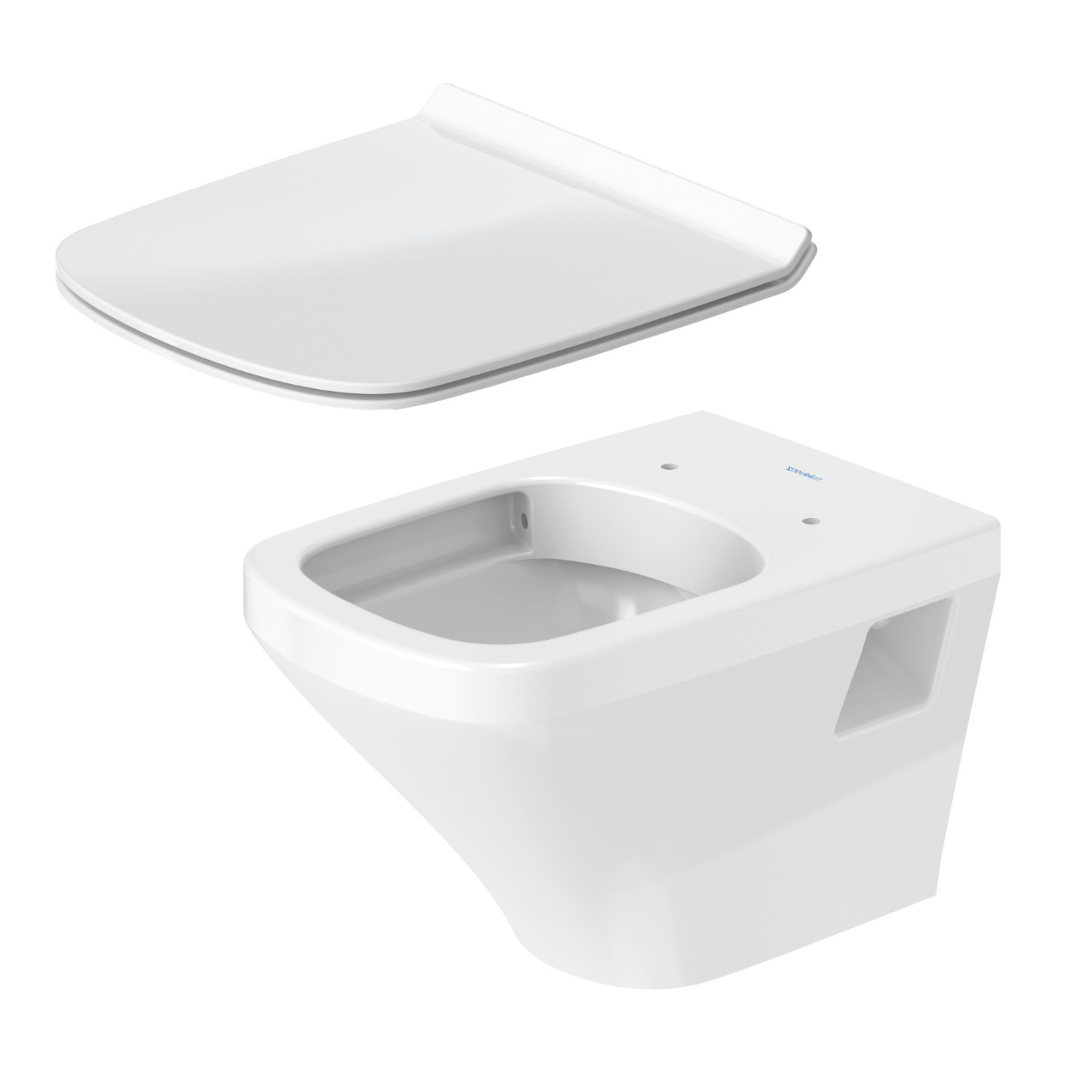 Set WC „DuraStyle“ 37 × 35 × 54 cmTiefspüler mit WonderGliss und Duravit WC-Sitz „DuraStyle“ 35,9 × 43,3 × 4,3 cm Scharniere Edelstahl