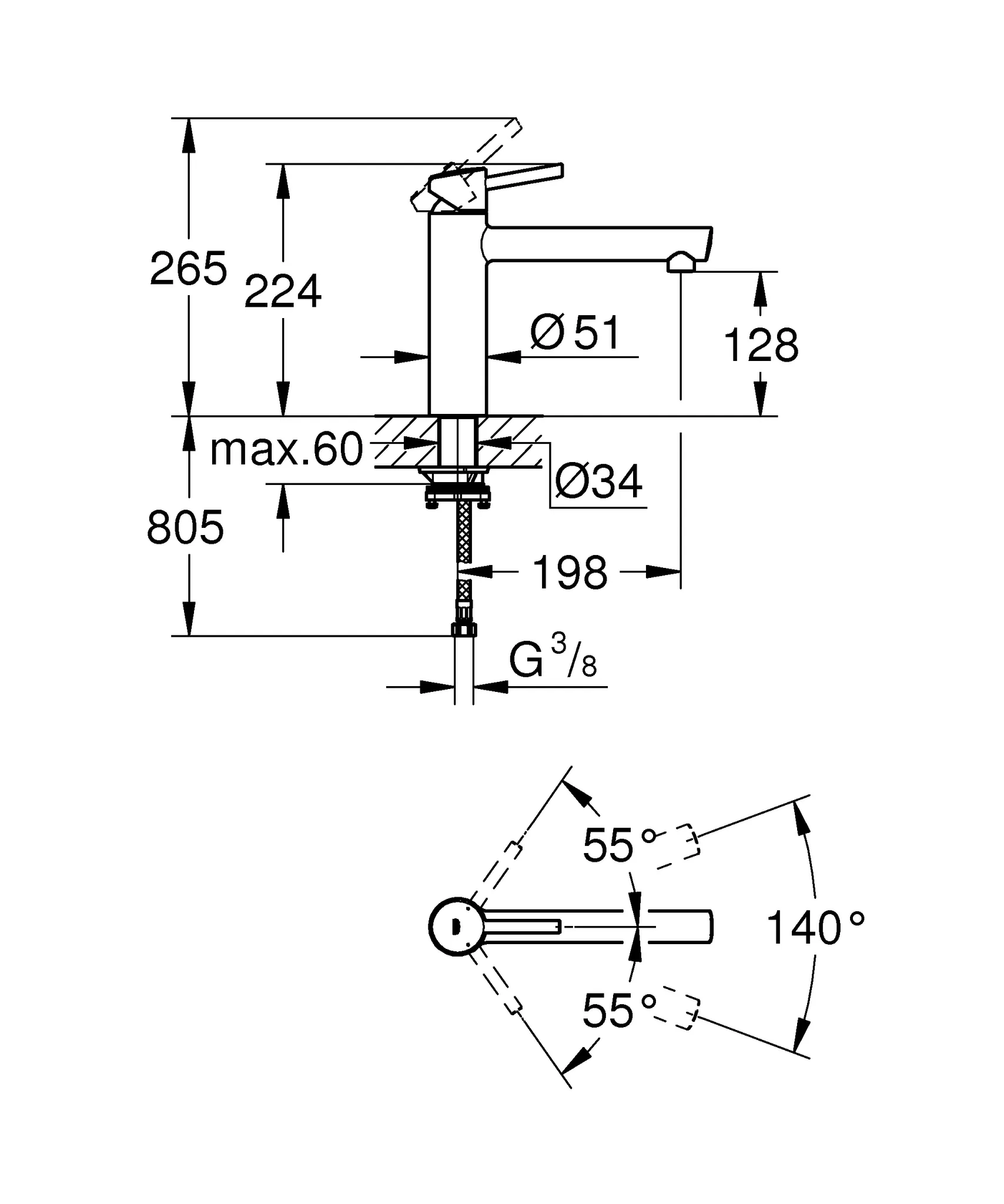 Grohe Concetto Einhand-Spültischbatterie, ½ für Vor-Fenster-Montage, mittelhoher Auslauf, Einlochmontage, Grohe Long-Life Oberfläche, Grohe SilkMove 35 mm Keramikkartusche Grohe Concetto Einhand-Spültischbatterie, ½ für Vor-Fenster-Montage, mittelhoher Auslauf, Einlochmontage, Grohe Long-Life Oberfläche, Grohe SilkMove 35 mm Keramikkartusche