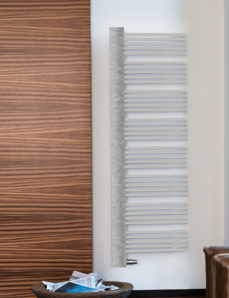 Zehnder Design-Elektroheizkörper „Yucca Cover“ mit Heizstab RACY 58,2 × 156 cm in Light Grey