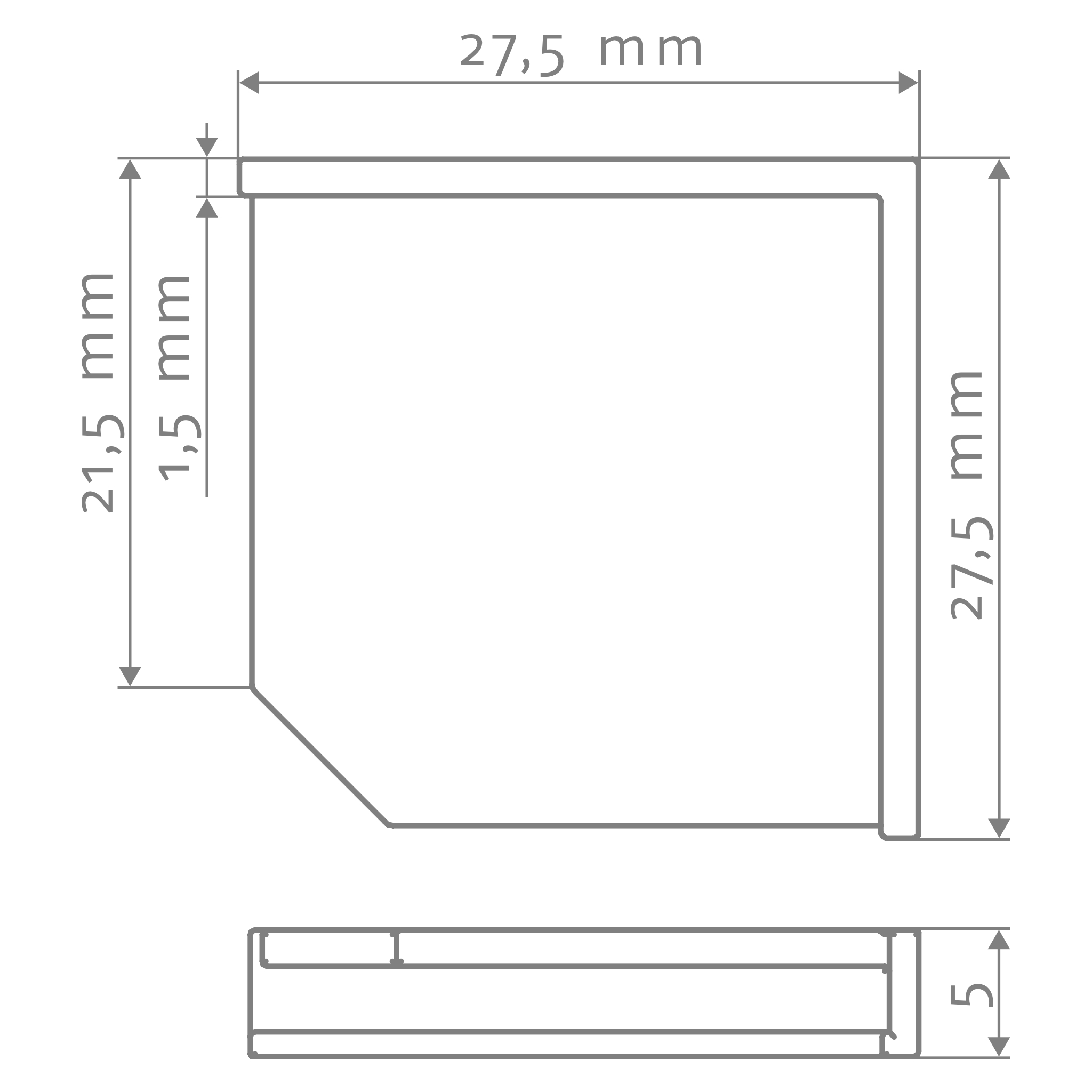 HSK Außenecke flächenbündig „RenoDeco“ für RenoDeco Wandverkleidungssystem in Alu Silber-matt HSK Außenecke flächenbündig „RenoDeco“ für RenoDeco Wandverkleidungssystem in Alu Silber-matt