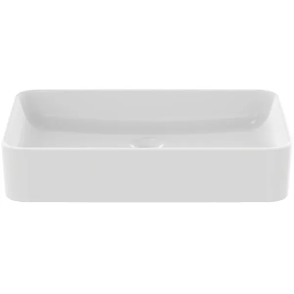 Ideal Standard Conca Schale, eckig, Seidenweiß, 600x400x110 mm, Feinfeuerton, ohne Hahnloch, ohne Überlauf