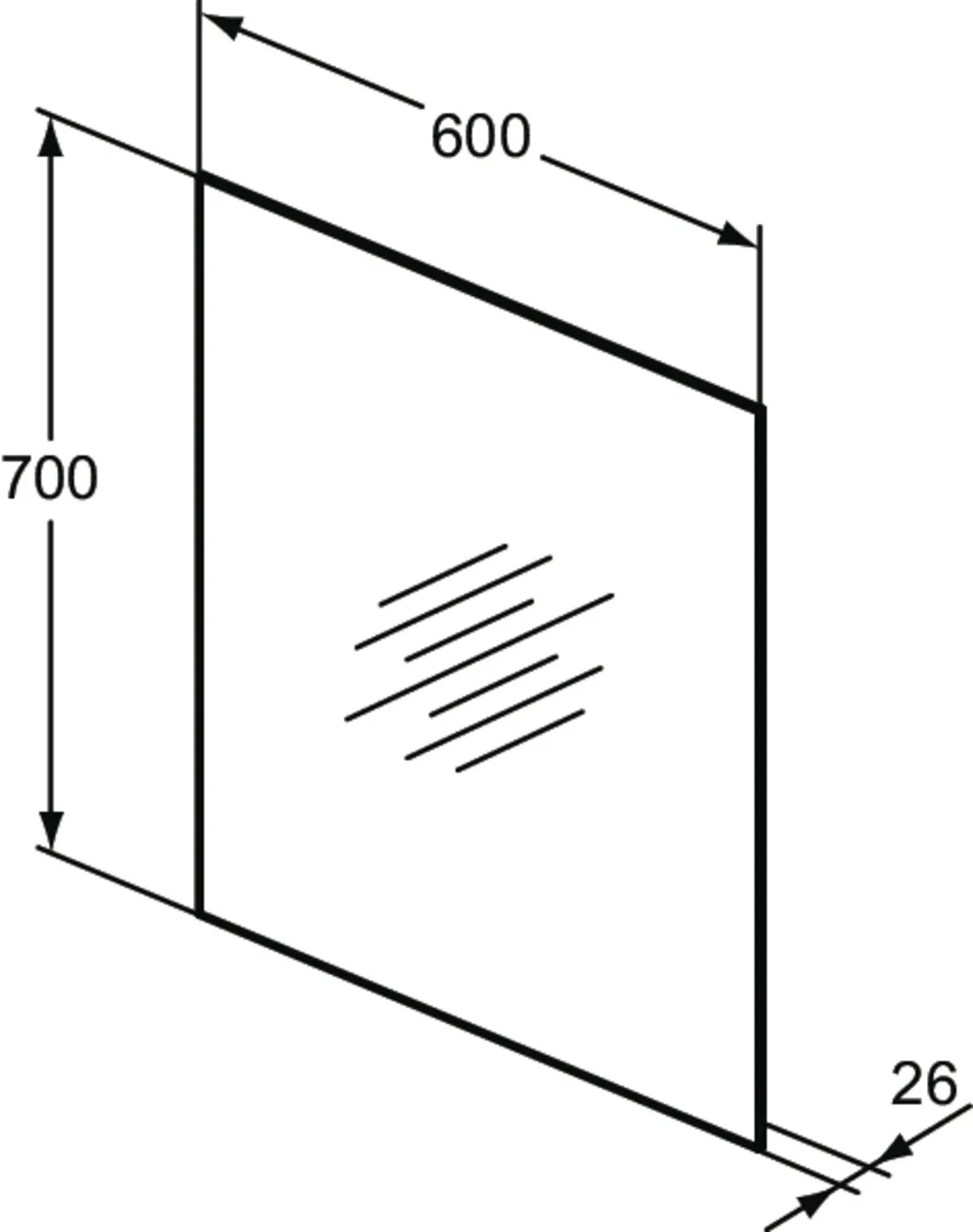 Ideal Standard Spiegel „Mirror&Light“ 60 × 70 cm Ideal Standard Spiegel „Mirror&Light“ 60 × 70 cm