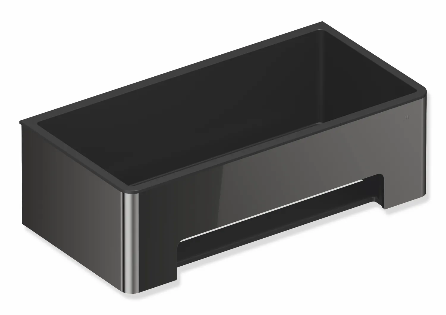 Duschkorb des Systems 900, Halter aus Edelstahl, PVD, Einsatz aus Kunststoff, schwarz, B: 220 mm, H: 67 mm, T: 115 mm, in Farbe CK (messing glänzend) Duschkorb des Systems 900, Halter aus Edelstahl, PVD, Einsatz aus Kunststoff, schwarz, B: 220 mm, H: 67 mm, T: 115 mm, in Farbe CK (messing glänzend)