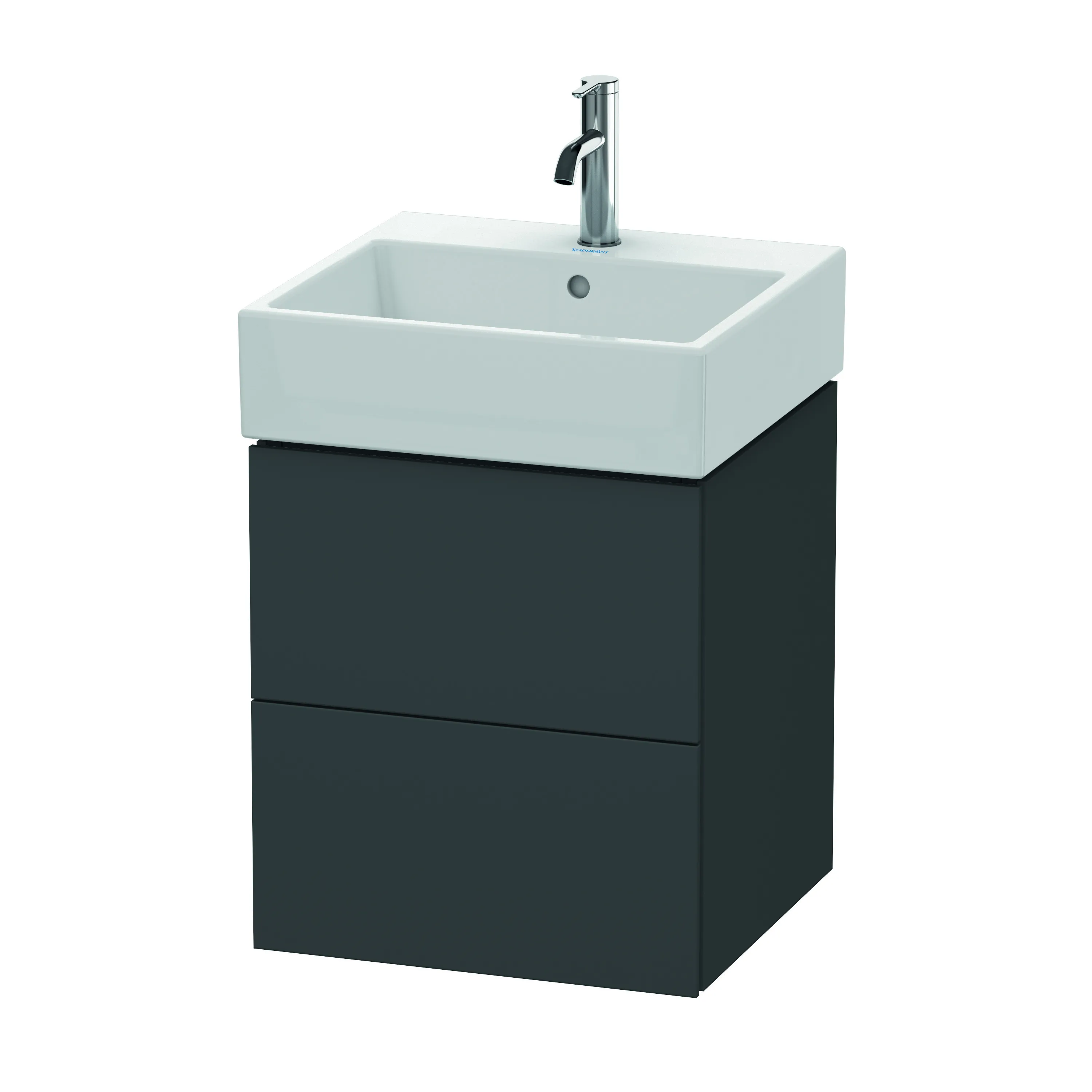 Duravit Waschtischunterschrank wandhängend „L-Cube“ 48,4 × 54,4 × 45,9 cm Graphit Supermatt Duravit Waschtischunterschrank wandhängend „L-Cube“ 48,4 × 54,4 × 45,9 cm Graphit Supermatt