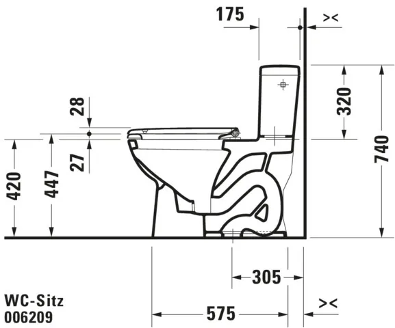 Duravit WC-Sitz „D-Code“ 36,2 × 47,8 × 5,5 cm